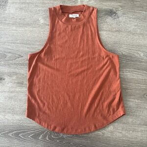 Madwell Rust Color High Neck Basic Top